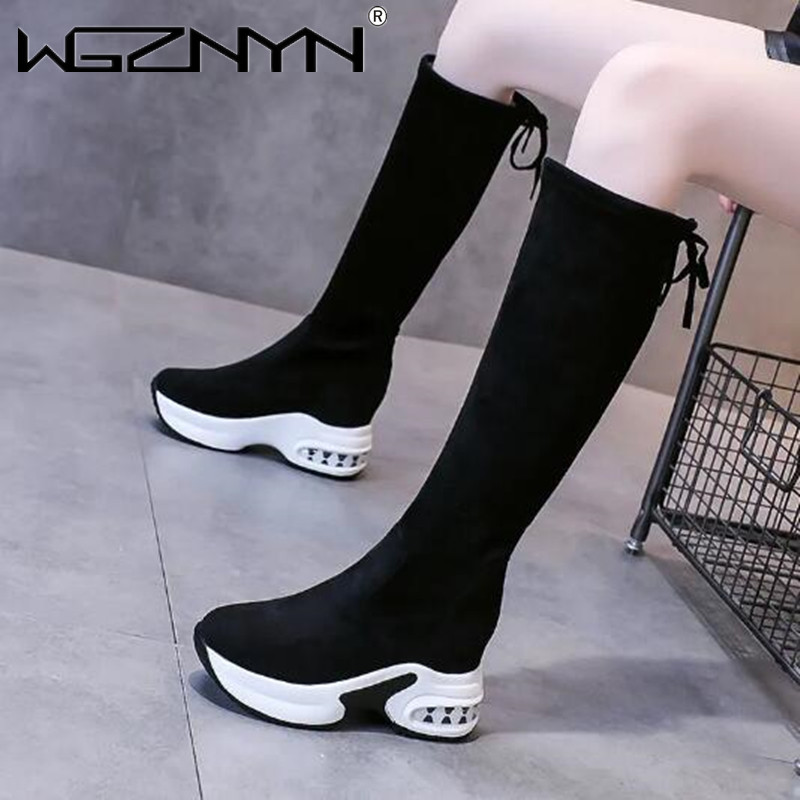Women'S Fashion Knee High Boots - Stivali lunghi invernali caldi con plateau